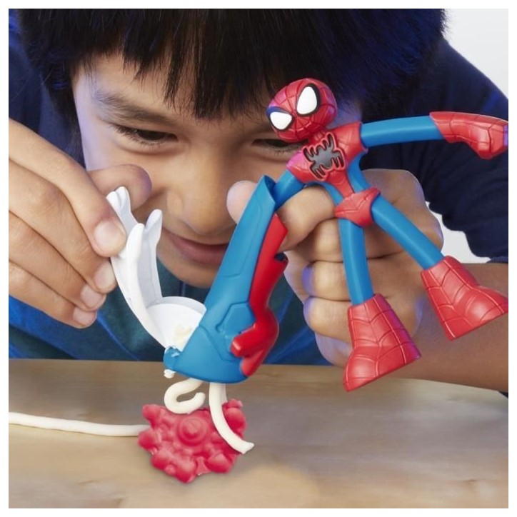 Play-Doh Spider-Man, coffret Mon créateur de toiles avec figurine flexible et pâte a modeler, des 4 ans, Marvel Play-Doh Spider-Man, coffret Mon créateur de toiles avec figurine flexible et pâte a modeler, des 4 ans, Marvel
