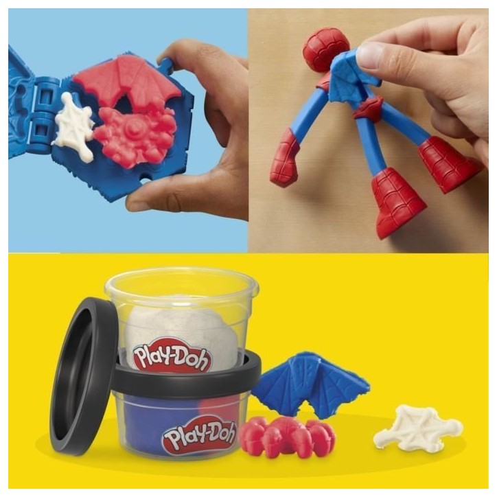 Play-Doh Spider-Man, coffret Mon créateur de toiles avec figurine flexible et pâte a modeler, des 4 ans, Marvel Play-Doh Spider-Man, coffret Mon créateur de toiles avec figurine flexible et pâte a modeler, des 4 ans, Marvel
