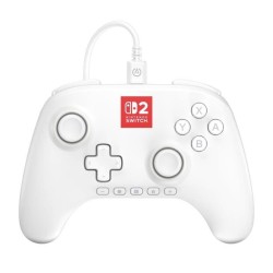 Manette de jeu - Nintendo Switch 2 - Lumectra - Filaire - Blanc - Powe