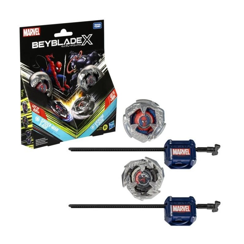 Beyblade X Multipack Toupie Spider-Man 3-60F vs. Venom 3-80N, Marvel , Beyblade X Multipack Toupie Spider-Man 3-60F vs. Venom 3-80N, Marvel ,