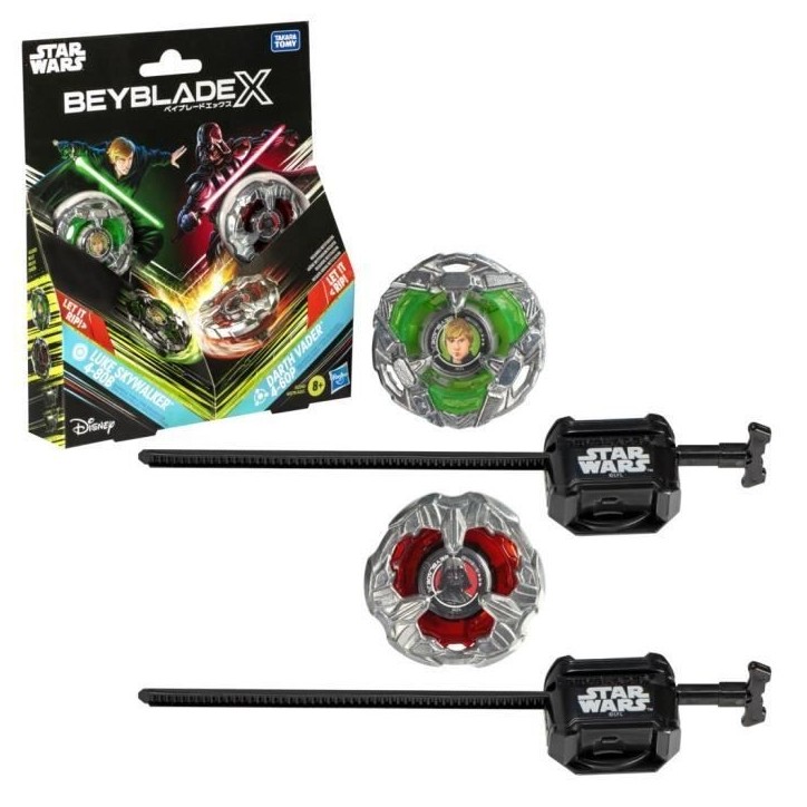 Beyblade X Multipack Toupie Luke Skywalker 4-80B vs. Darth Vader 4-60B, Star Wars, Des 8 ans Beyblade X Multipack Toupie Luke Skywalker 4-80B vs. Darth Vader 4-60B, Star Wars, Des 8 ans