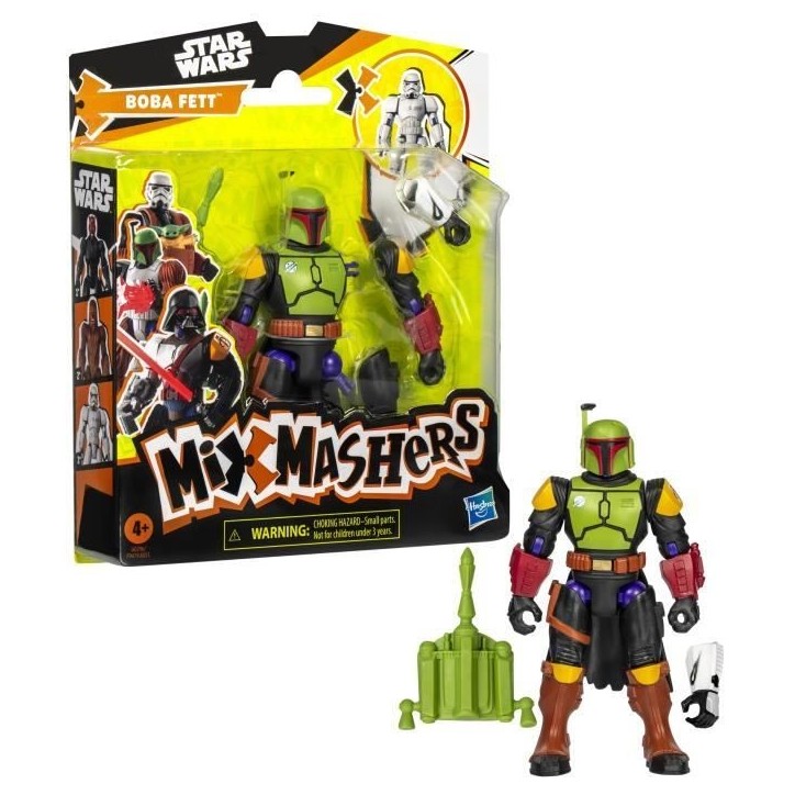 MixMashers Boba Fett, figurine 12 cm personnalisable a mélanger et combiner avec accessoires, Star Wars, des 4 ans MixMashers Boba Fett, figurine 12 cm personnalisable a mélanger et combiner avec accessoires, Star Wars, des 4 ans