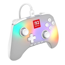 Manette de jeu - Nintendo Switch 2 - Lumectra - Filaire - Blanc - Powe