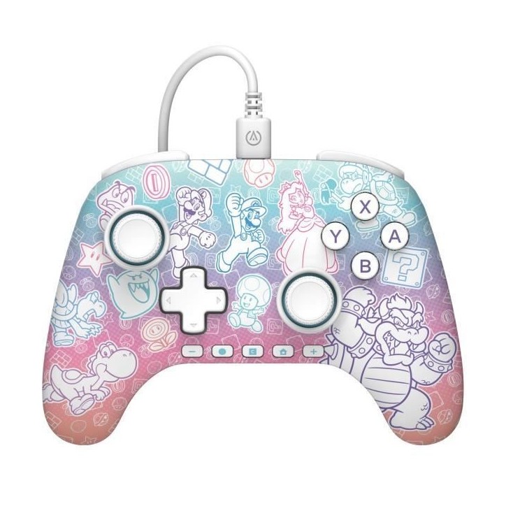 Manette de jeu - Nintendo Switch 2 - Royaume champignon - Filaire - Power A