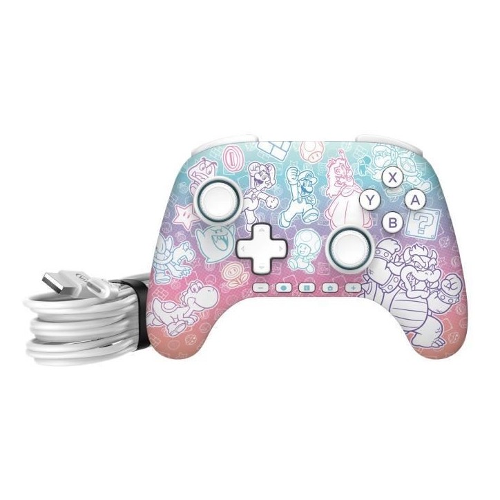 Manette de jeu - Nintendo Switch 2 - Royaume champignon - Filaire - Power A