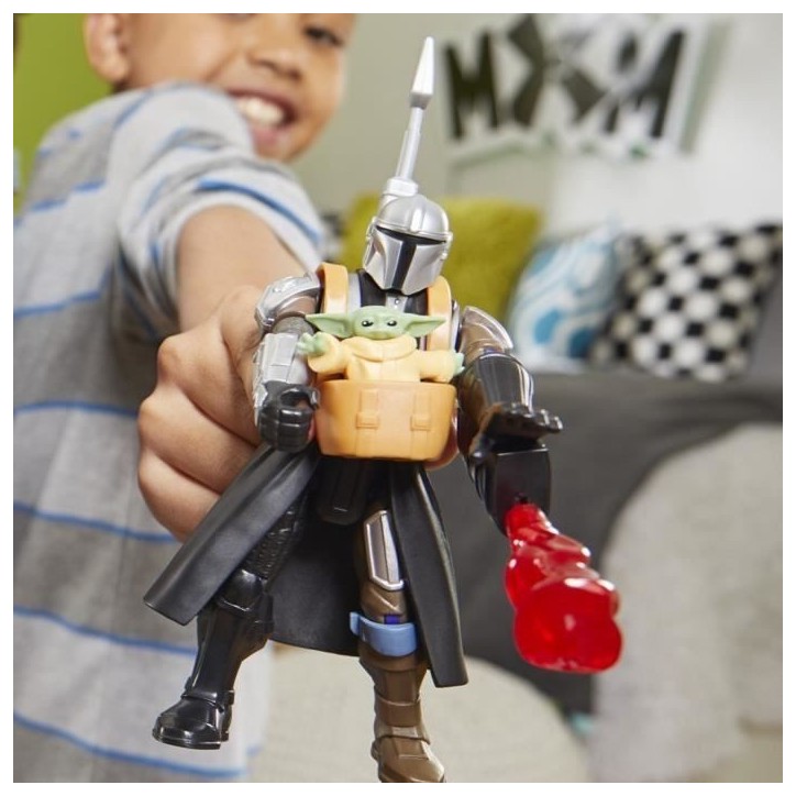 MixMashers Mandalorien et Grogu, figurine deluxe personnalisable a mélanger et combiner avec accessoires, Star Wars, Des 4 ans MixMashers Mandalorien et Grogu, figurine deluxe personnalisable a mélanger et combiner avec accessoires, Star Wars, Des 4 ans