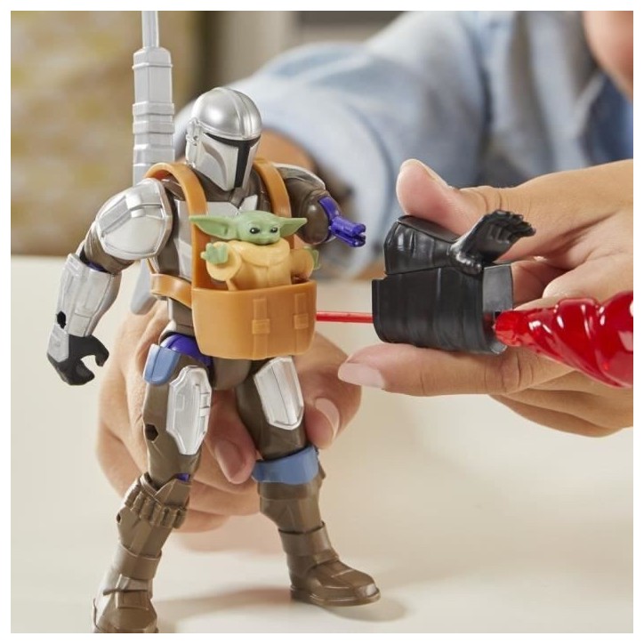 MixMashers Mandalorien et Grogu, figurine deluxe personnalisable a mélanger et combiner avec accessoires, Star Wars, Des 4 ans MixMashers Mandalorien et Grogu, figurine deluxe personnalisable a mélanger et combiner avec accessoires, Star Wars, Des 4 ans