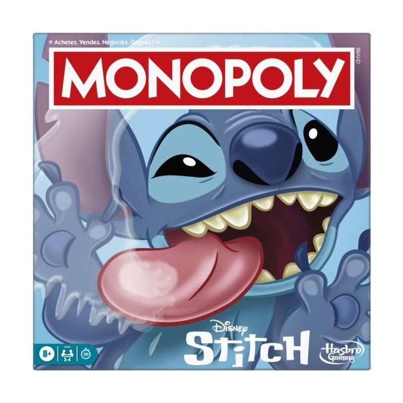 Monopoly Stitch, Jeu de société de plateau, 2 a 4 joueurs, 30 minut Monopoly Stitch, Jeu de société de plateau, 2 a 4 joueurs, 30 minut