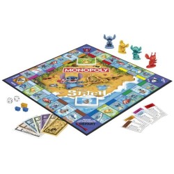 Monopoly Stitch, Jeu de société de plateau, 2 a 4 joueurs, 30 minut