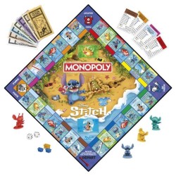 Monopoly Stitch, Jeu de société de plateau, 2 a 4 joueurs, 30 minut