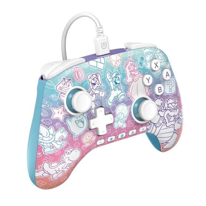 Manette de jeu - Nintendo Switch 2 - Royaume champignon - Filaire - Power A