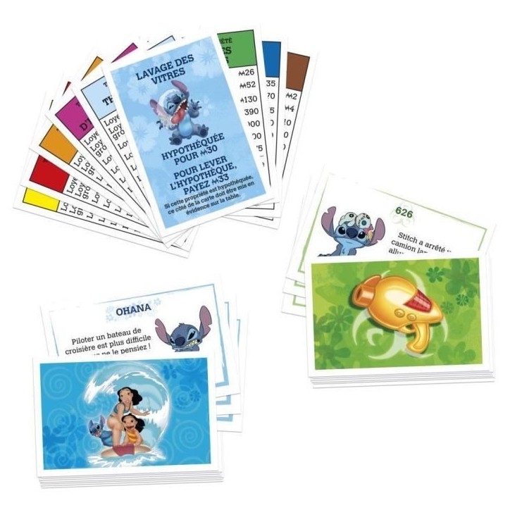 Monopoly Stitch, Jeu de société de plateau, 2 a 4 joueurs, 30 minutes, édition Disney Lilo & Stitch, Des 8 ans