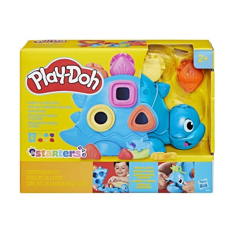 Play-Doh Starters Dino des formes et couleurs, loisirs créatifs de p