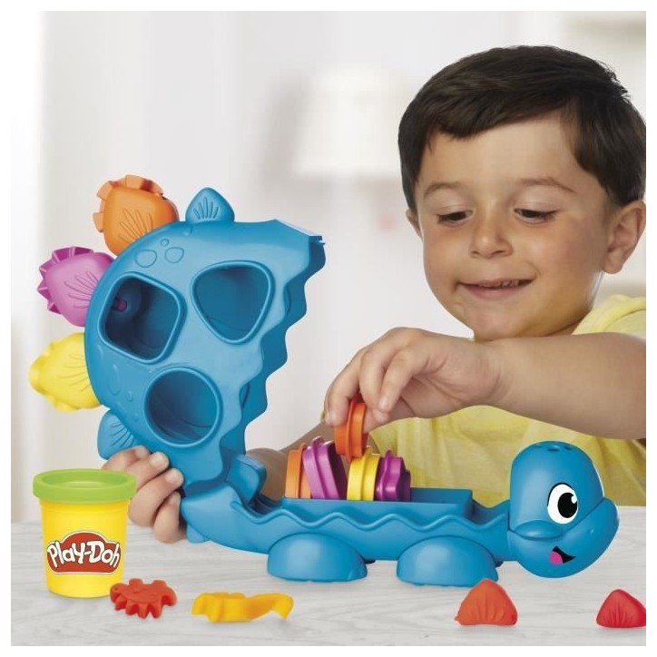Play-Doh Starters Dino des formes et couleurs, loisirs créatifs de pâte a modeler pour enfants, des 2 ans
