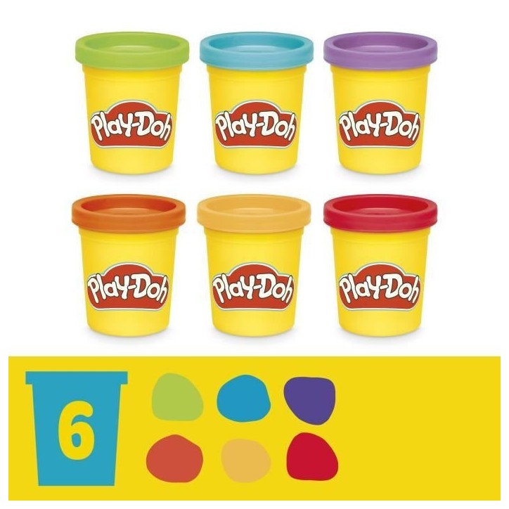 Play-Doh Starters Dino des formes et couleurs, loisirs créatifs de pâte a modeler pour enfants, des 2 ans