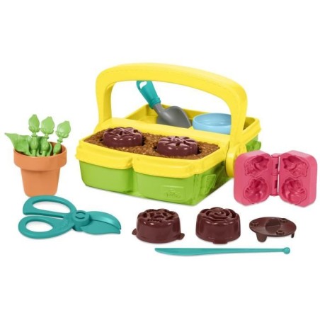 Play-Doh Mon jardin de fleurs, coffret de pâte a modeler inspiré du jardinage et de la nature, loisirs créatifs pour enfants,