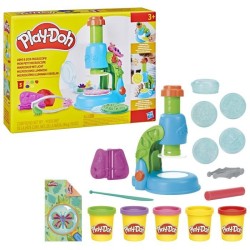 Play-Doh Mon petit microscope, pâte a modeler, 9 accessoires et 5 c