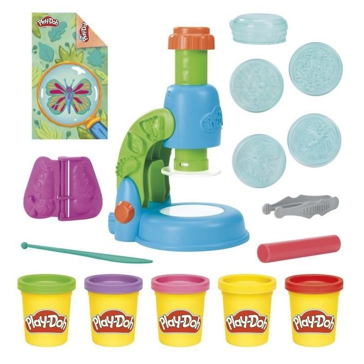 Play-Doh Mon petit microscope, pâte a modeler, 9 accessoires et 5 couleurs, des 3 ans Play-Doh Mon petit microscope, pâte a modeler, 9 accessoires et 5 couleurs, des 3 ans
