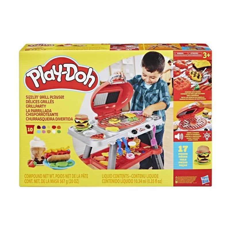 PlayDoh Délices grillés BBQ factice, coffret de pâte a modeler avec PlayDoh Délices grillés BBQ factice, coffret de pâte a modeler avec