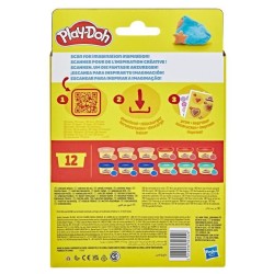 Play-Doh Pack de 12 L'imagination en fete, autocollants et pots de pâ