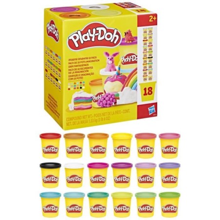 Play-Doh Pack de 18 pots imagination, loisirs créatifs de pâte a mo