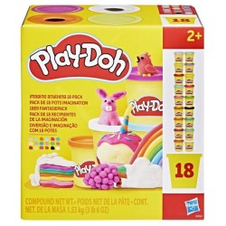 Play-Doh Pack de 18 pots imagination, loisirs créatifs de pâte a mo