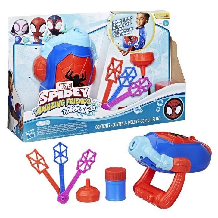 Spidey Lance-bulles électronique, jouets de déguisement de super-héros pour enfants, des 3 ans, Marvel Spidey et ses Amis Ex Spidey Lance-bulles électronique, jouets de déguisement de super-héros pour enfants, des 3 ans, Marvel Spidey et ses Amis Ex