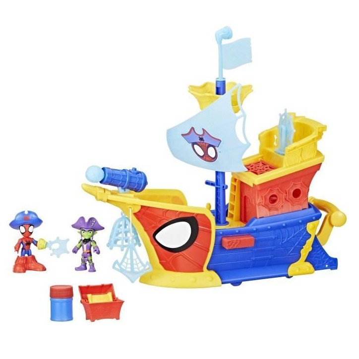 Bateau de pirates Spidey Bulles et toiles Water-Webs, Marvel Spidey et ses Amis Extraordinaires, des 4 ans Bateau de pirates Spidey Bulles et toiles Water-Webs, Marvel Spidey et ses Amis Extraordinaires, des 4 ans
