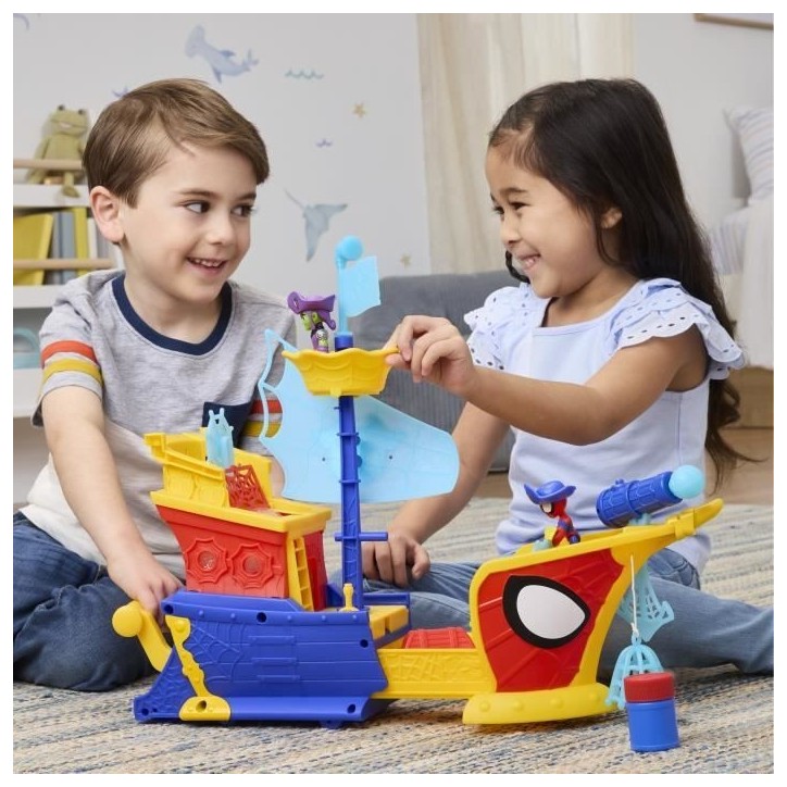 Bateau de pirates Spidey Bulles et toiles Water-Webs, Marvel Spidey et ses Amis Extraordinaires, des 4 ans Bateau de pirates Spidey Bulles et toiles Water-Webs, Marvel Spidey et ses Amis Extraordinaires, des 4 ans