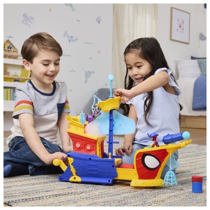 Bateau de pirates Spidey Bulles et toiles Water-Webs, Marvel Spidey et ses Amis Extraordinaires, des 4 ans Bateau de pirates Spidey Bulles et toiles Water-Webs, Marvel Spidey et ses Amis Extraordinaires, des 4 ans