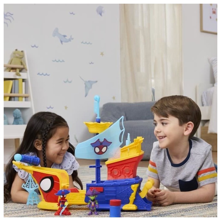 Bateau de pirates Spidey Bulles et toiles Water-Webs, Marvel Spidey et ses Amis Extraordinaires, des 4 ans Bateau de pirates Spidey Bulles et toiles Water-Webs, Marvel Spidey et ses Amis Extraordinaires, des 4 ans
