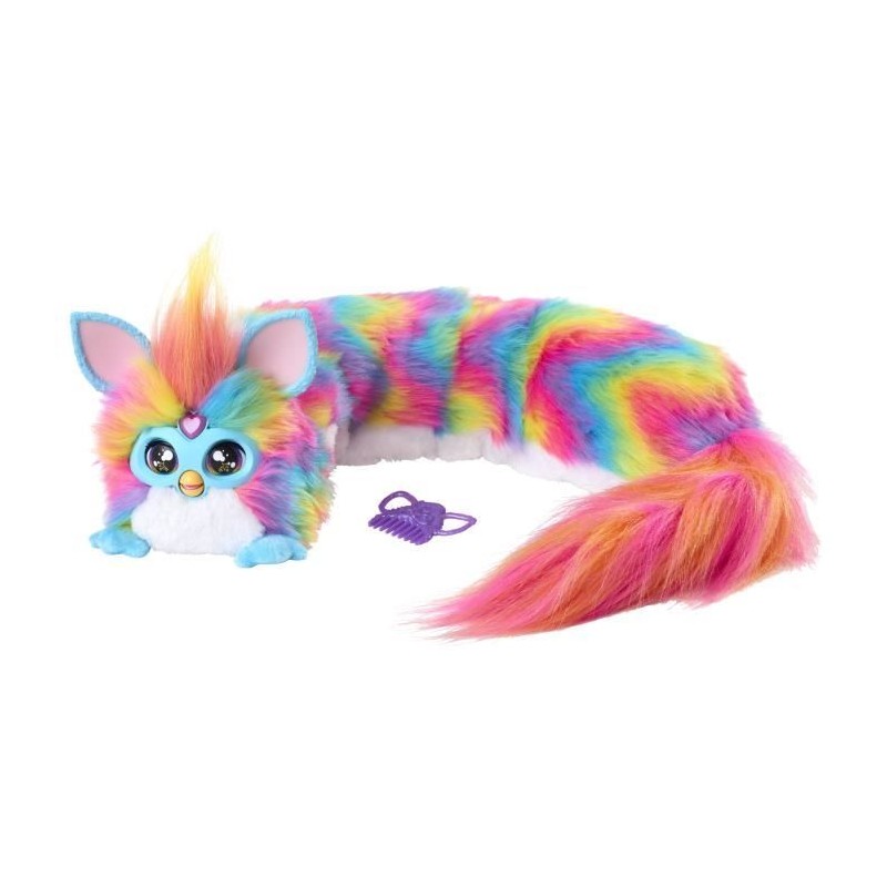 Furby DJ Furby, peluche douce électronique arc-en-ciel interactive av Furby DJ Furby, peluche douce électronique arc-en-ciel interactive av