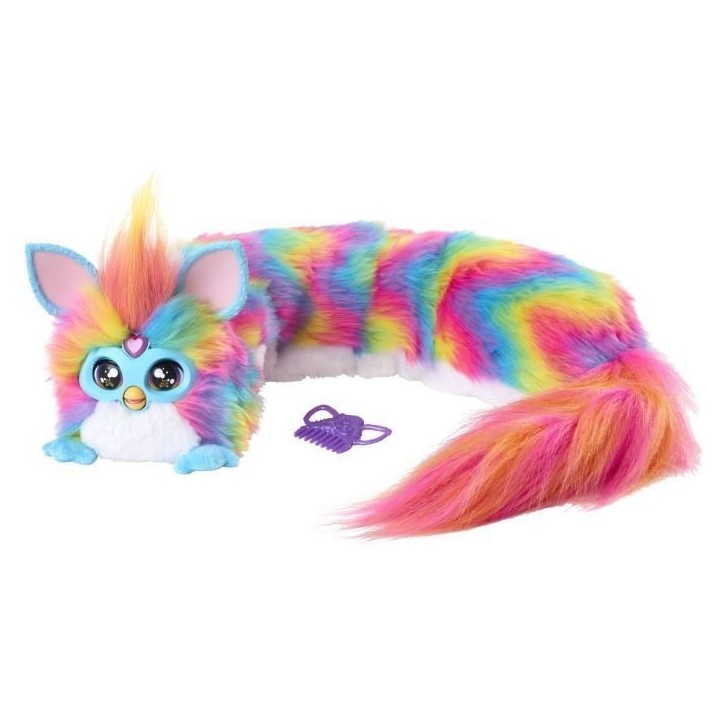 Furby DJ Furby, peluche douce électronique arc-en-ciel interactive avec musique, lumieres, mouvements et jeux, parle français Furby DJ Furby, peluche douce électronique arc-en-ciel interactive avec musique, lumieres, mouvements et jeux, parle français