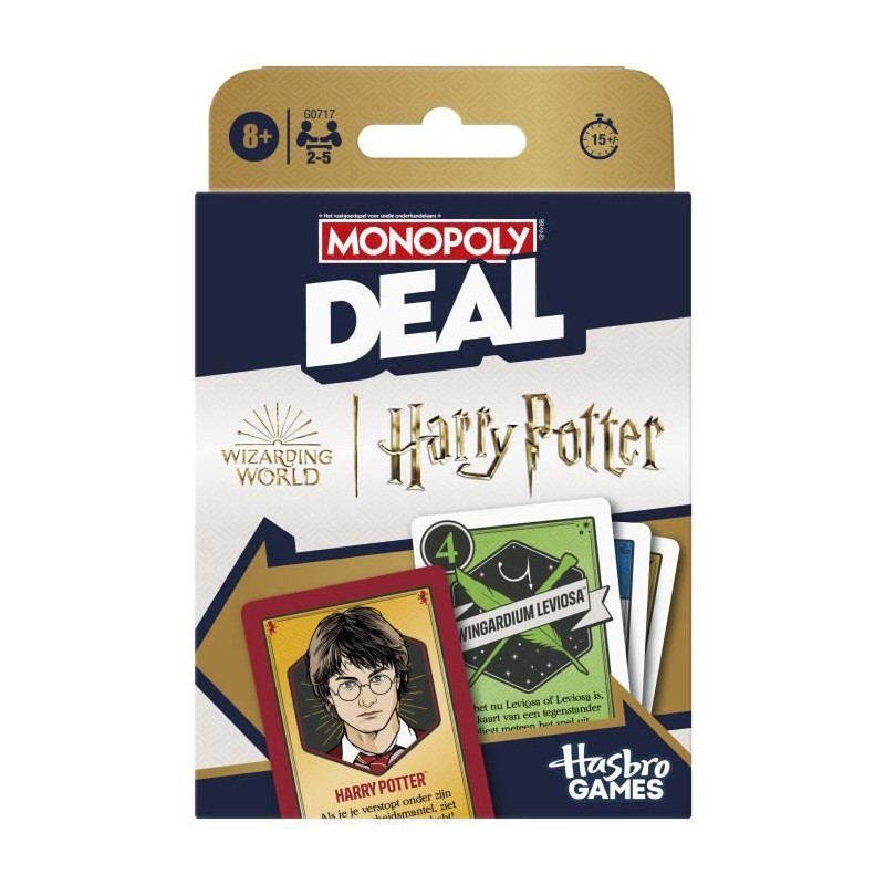 Monopoly Deal Harry Potter, Jeu de cartes rapide 15 min, Hasbro Games Monopoly Deal Harry Potter, Jeu de cartes rapide 15 min, Hasbro Games