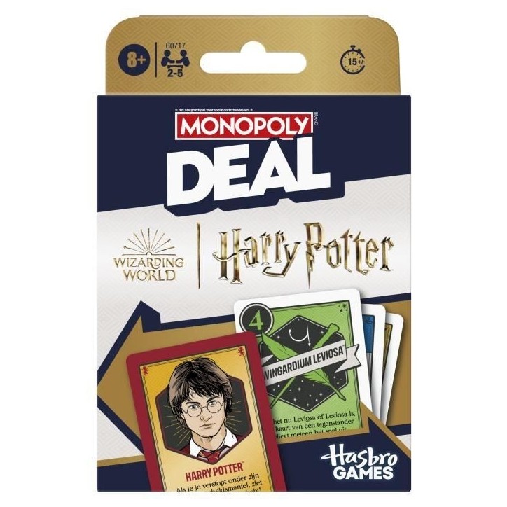 Monopoly Deal Harry Potter, Jeu de cartes rapide 15 min, Hasbro Games, Des 8 ans Monopoly Deal Harry Potter, Jeu de cartes rapide 15 min, Hasbro Games, Des 8 ans
