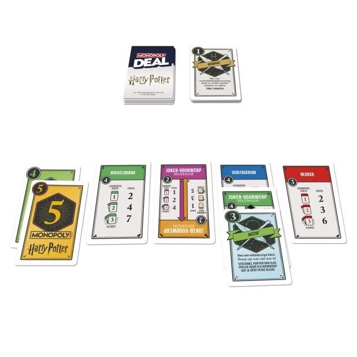 Monopoly Deal Harry Potter, Jeu de cartes rapide 15 min, Hasbro Games, Des 8 ans Monopoly Deal Harry Potter, Jeu de cartes rapide 15 min, Hasbro Games, Des 8 ans