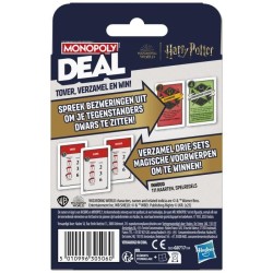 Monopoly Deal Harry Potter, Jeu de cartes rapide 15 min, Hasbro Games