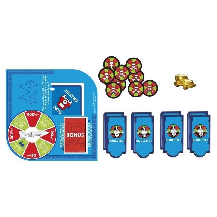 Monopoly Extension Parc gratuit, rend le jeu Monopoly classique plus amusant et plus rapide, 2 a 6 joueurs, 40 minutes, jeux d
