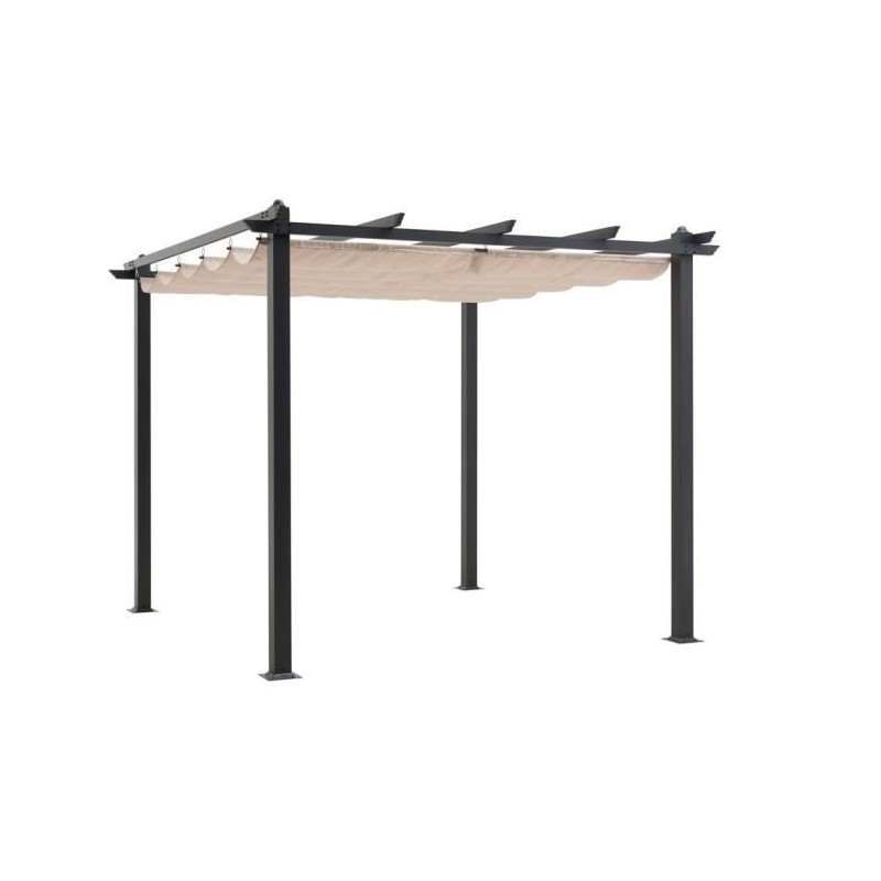 Pergola en aluminium CORDOBA - Beige - 3 x 3 m Pergola en aluminium CORDOBA - Beige - 3 x 3 m