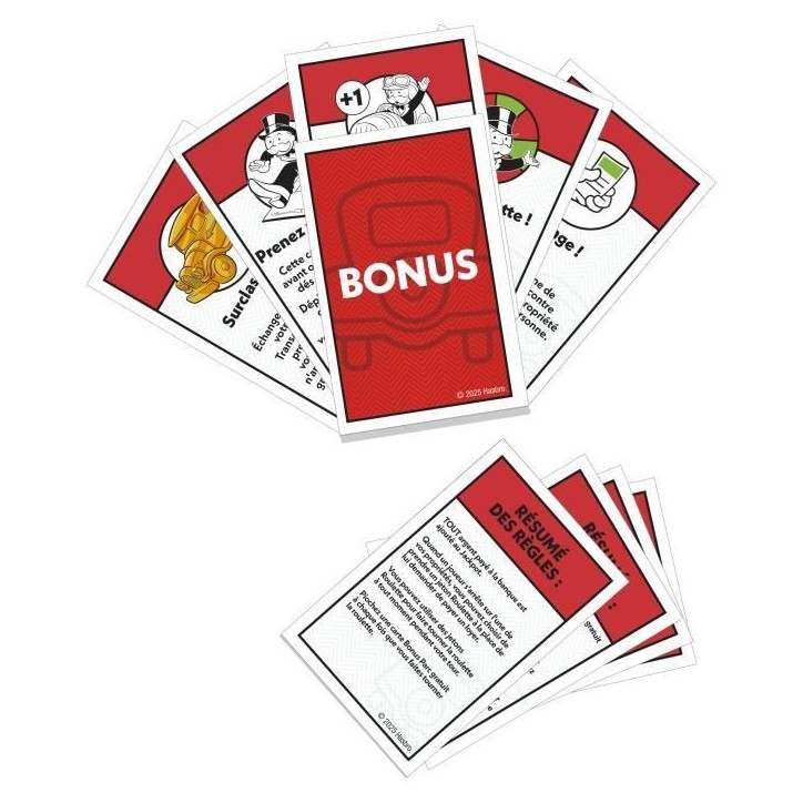 Monopoly Extension Parc gratuit, rend le jeu Monopoly classique plus amusant et plus rapide, 2 a 6 joueurs, 40 minutes, jeux d
