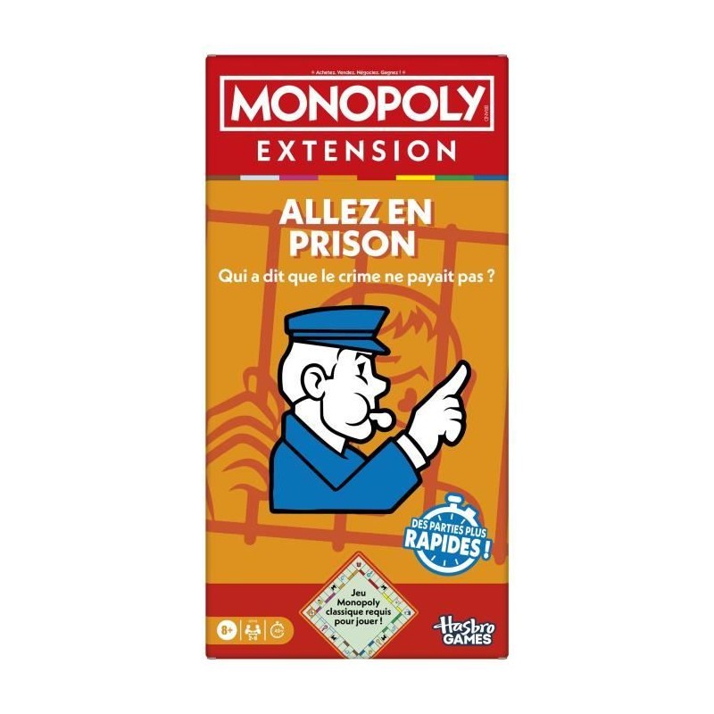 Monopoly Extension Allez en prison, rend le jeu Monopoly classique plu Monopoly Extension Allez en prison, rend le jeu Monopoly classique plu