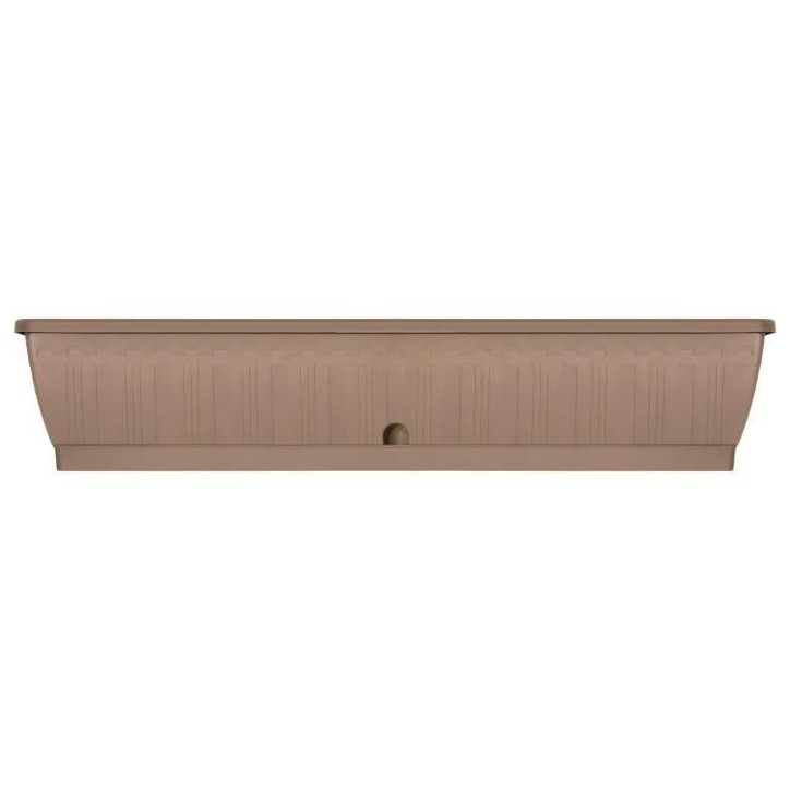 Jardiniere - GARDEN ID Terraflor - Taupe 100 cm - Solidité - Réserve d'eau - Recyclé & 100% recyclable - Volume pour plantes.