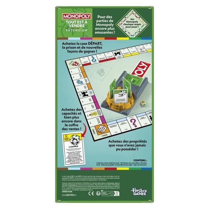 Monopoly Extension Tout est a vendre, rend le jeu Monopoly classique plus amusant et plus rapide, jeux de plateau, 2 a 6 joueur Monopoly Extension Tout est a vendre, rend le jeu Monopoly classique plus amusant et plus rapide, jeux de plateau, 2 a 6 joueur