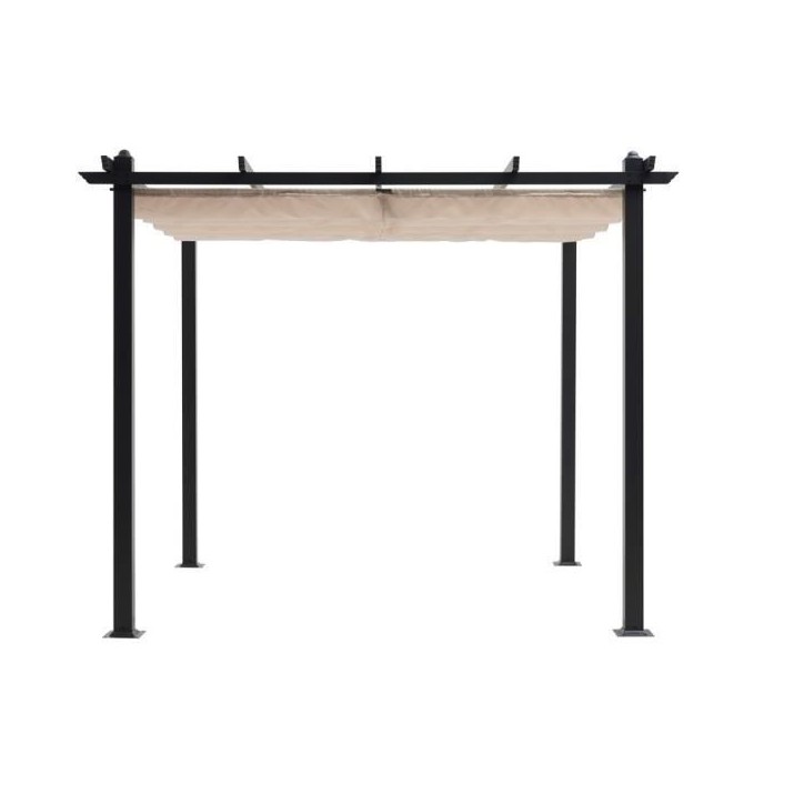 Pergola en aluminium CORDOBA - Beige - 3 x 3 m