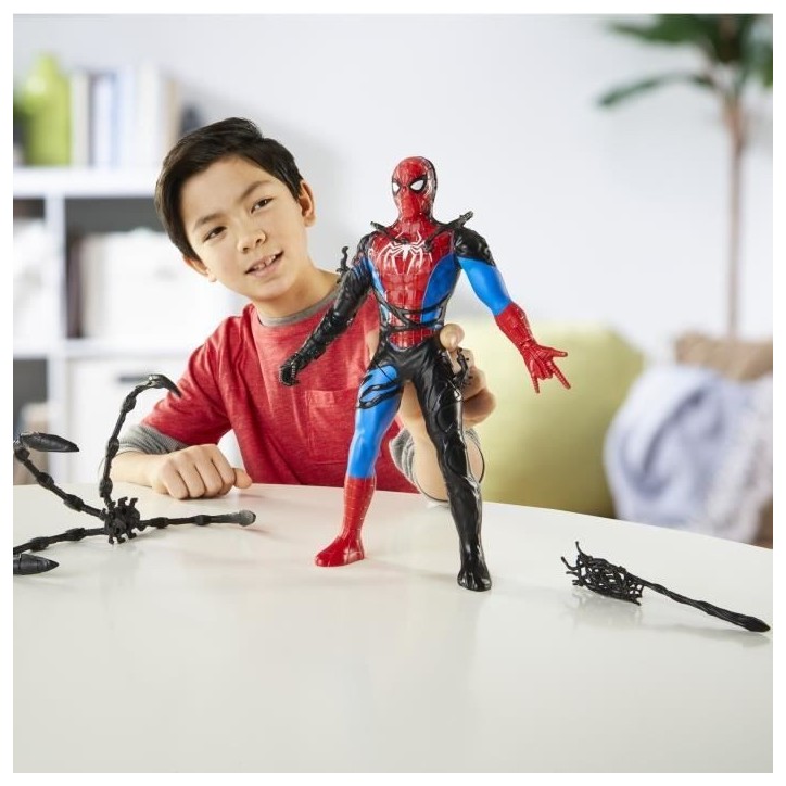 Figurine Spider-Man Métamorphose liquide de 28 cm avec accessoires, Marvel Spider-Man VenomVersus, jouets de super-héros pour Figurine Spider-Man Métamorphose liquide de 28 cm avec accessoires, Marvel Spider-Man VenomVersus, jouets de super-héros pour