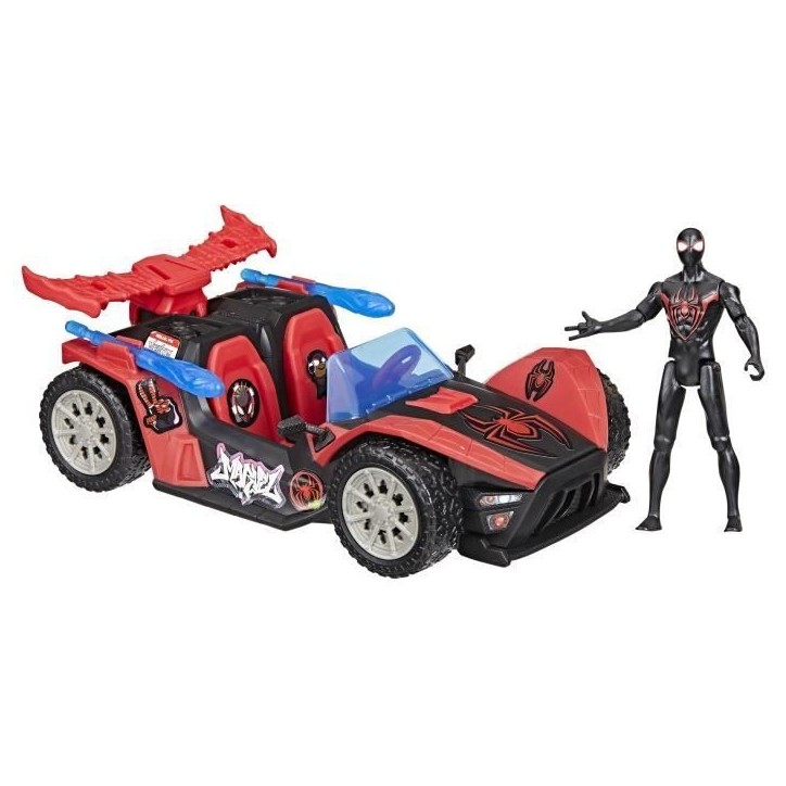 Figurine Miles Morales Bolide de course Remix, Marvel Spider-Man VenomVersus Epic World of Action, des 4 ans