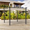Pergola en aluminium CORDOBA - Beige - 3 x 3 m