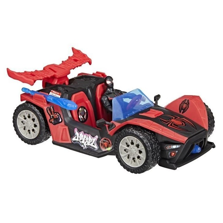 Figurine Miles Morales Bolide de course Remix, Marvel Spider-Man VenomVersus Epic World of Action, des 4 ans