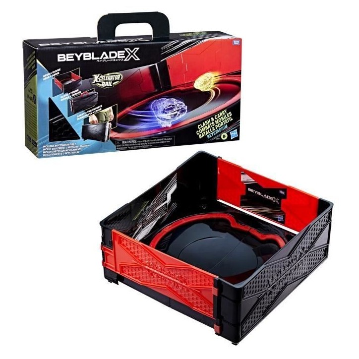 Beyblade X Arene de combat mobile, Beystadium pour toupies de compétition Beyblade (toupie et lanceur requis, vendus séparéme