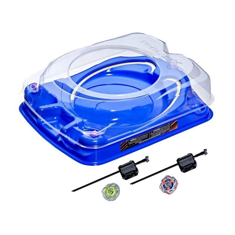 Beyblade X Set de combat Descente-choc avec arene Beystadium, 2 toupi Beyblade X Set de combat Descente-choc avec arene Beystadium, 2 toupi